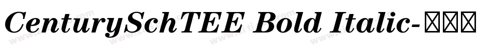 CenturySchTEE Bold Italic字体转换
